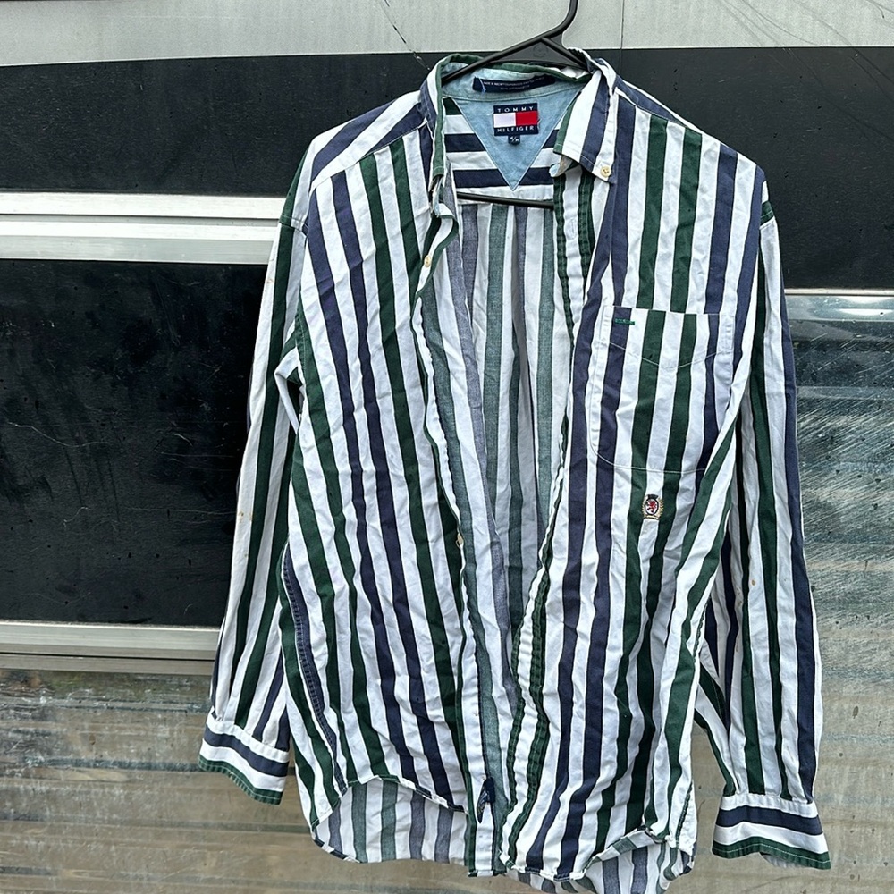 Vintage Tommy Hilfigure Men’s button down sz M
